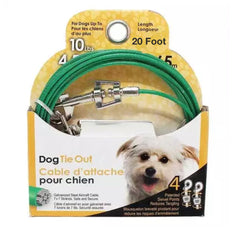Rocky Mountain Goods cable de amarre para perros de 20 pies, seguridad al aire libre.