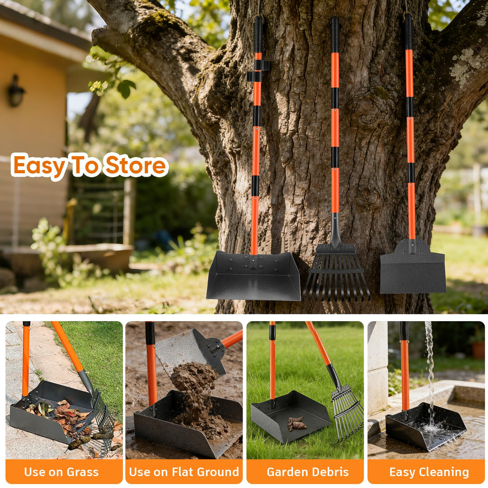 ROIUBPO Pooper Scooper almacenamiento compacto para ahorro de espacio.
