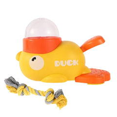 Dispensador de golosinas Ronronner para pato interactivo que fomenta juego activo.