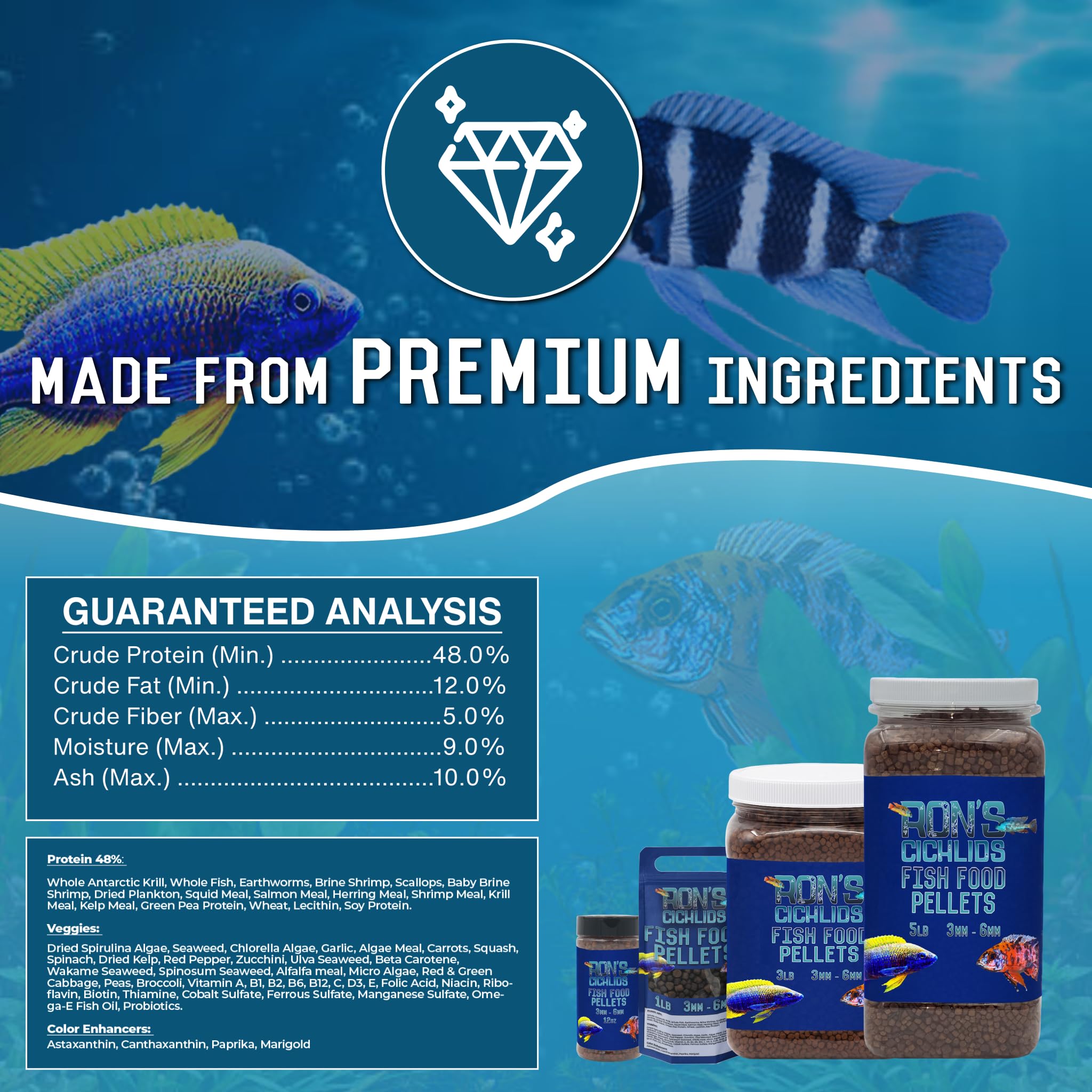 RON'S CICHLIDS defensa-inmunitaria con vitaminas y antioxidantes.