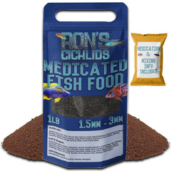 RON'S CICHLIDS Alimento medicado para ciclidos adultos mejora la salud general.