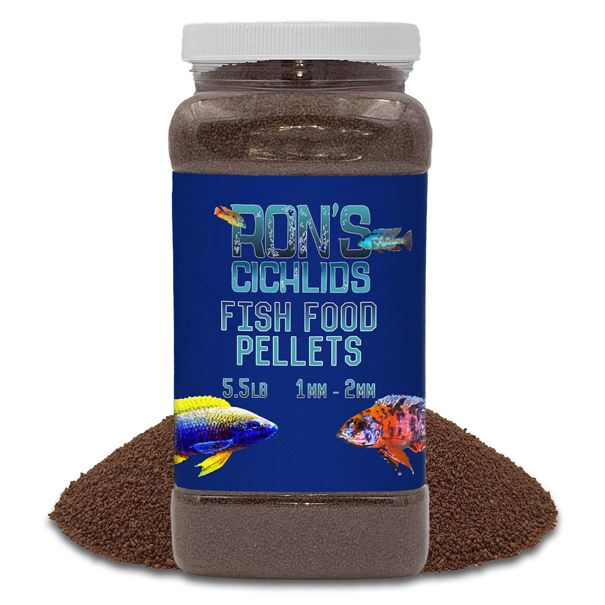 Ron’s Cichlids Juvie Blend: pellets de hundido gradual para juveniles, consumo activo y limpieza del acuario