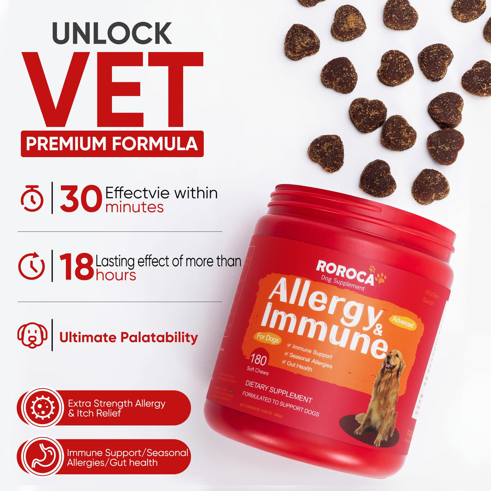 ROROCA masticables para perros, textura suave y fácil de dar.