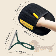 Herramienta quitapelo profesional Rorodog para una limpieza rápida y eficiente.