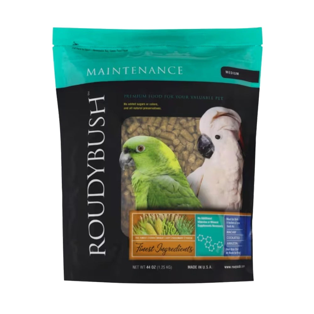 RoudyBush alimento diario para aves: envase mediano de 44 onzas con nutrición equilibrada