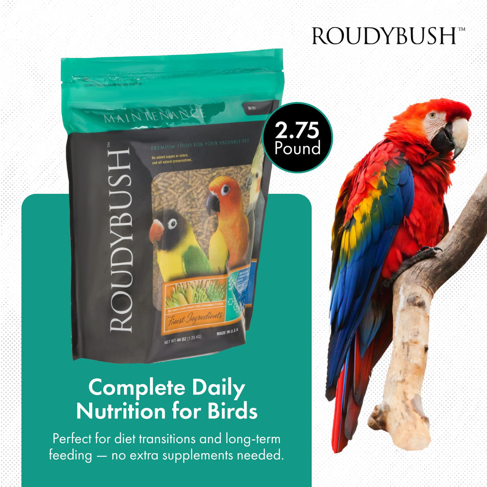 RoudyBush Alimento diario para aves: pellets trigo para crecimiento sano.