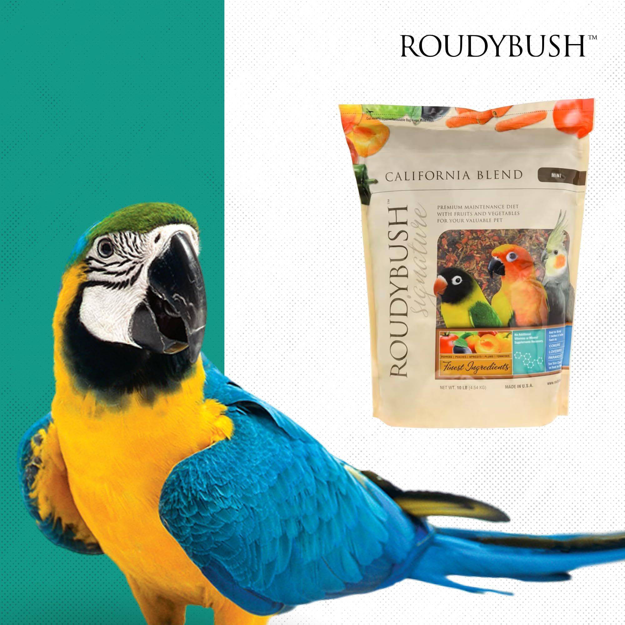 RoudyBush California Blend: respaldo de expertos desde 1985 para una formulación basada en ciencia.