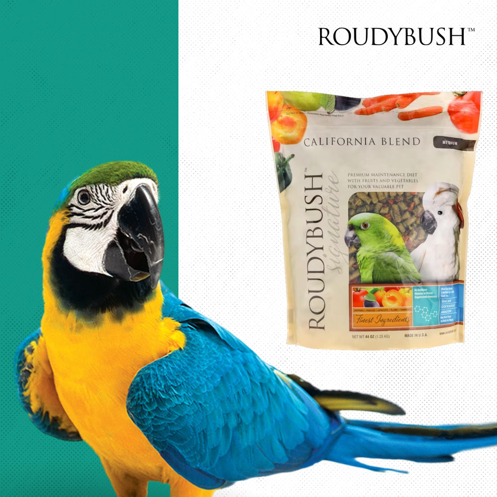 RoudyBush California Blend uso diario, alimentación variada para aves.