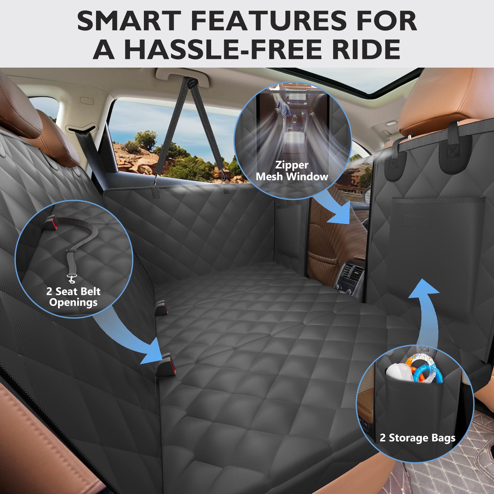 ROUWINNE diseño ergonómico para perros grandes durante el viaje