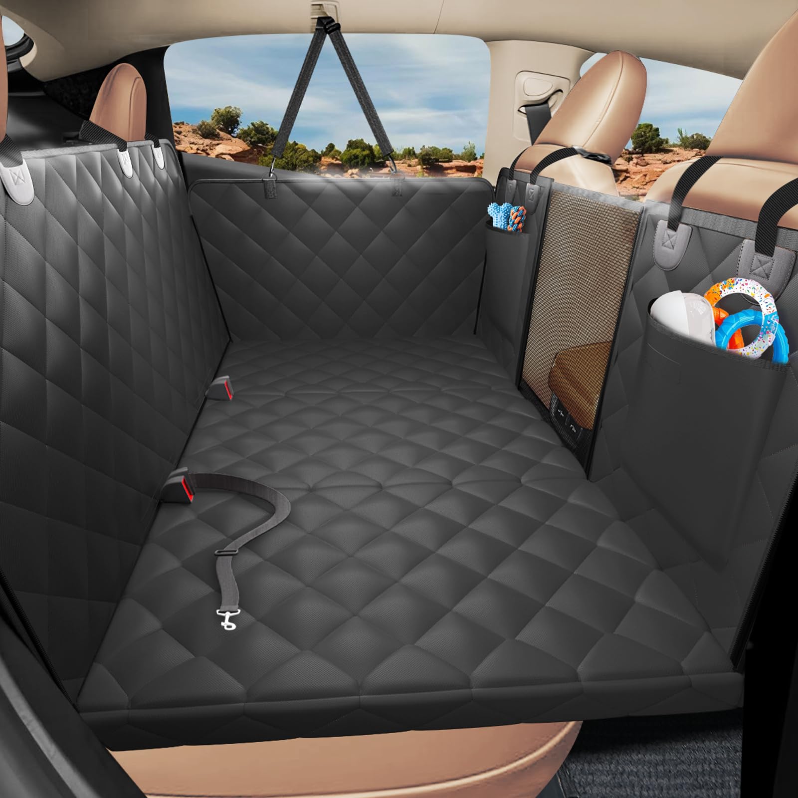 ROUWINNE extensor de asiento trasero para perros, espuma tipo huevo para mayor comodidad