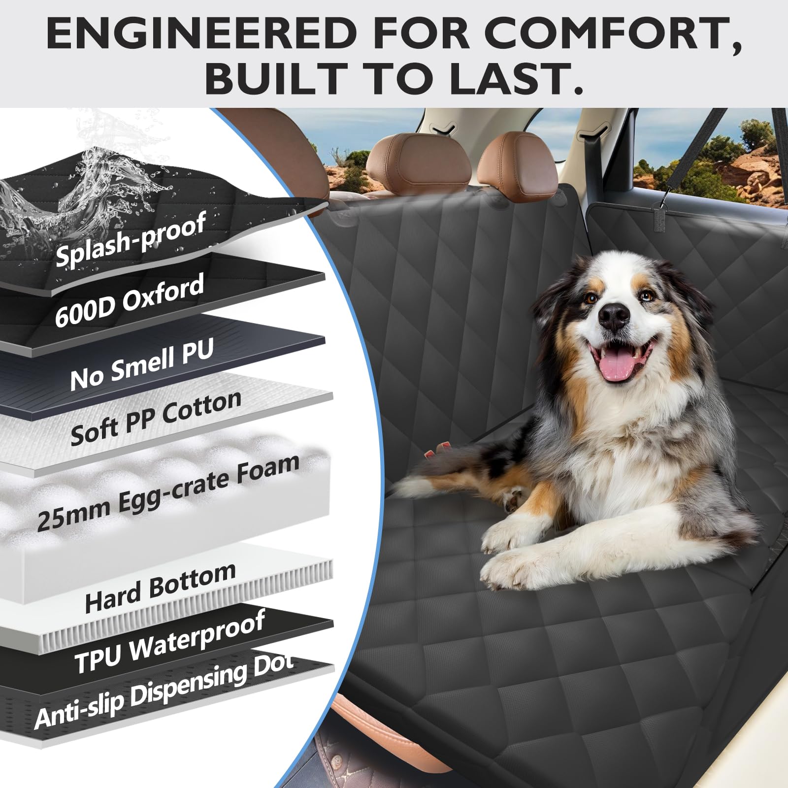 ROUWINNE tejido Oxford 7 capas, duradero y fácil de limpiar
