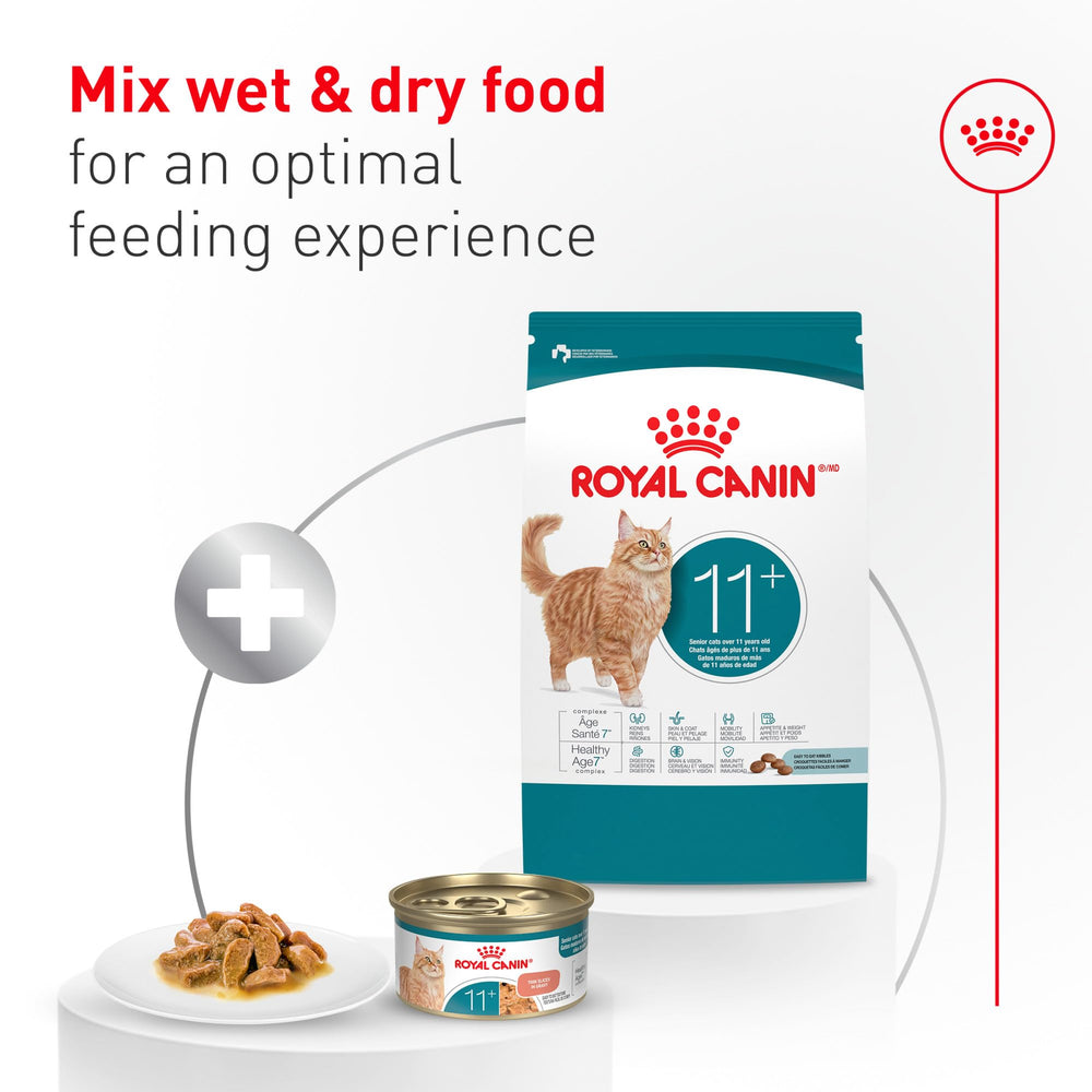 Royal Canin Aging 11+ mejora la cognición y visión con nutrientes clave.