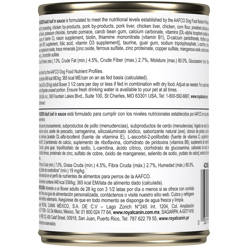 Royal Canin Boxer Adult, uso diario con presentación de 12 latas para Boxers grandes