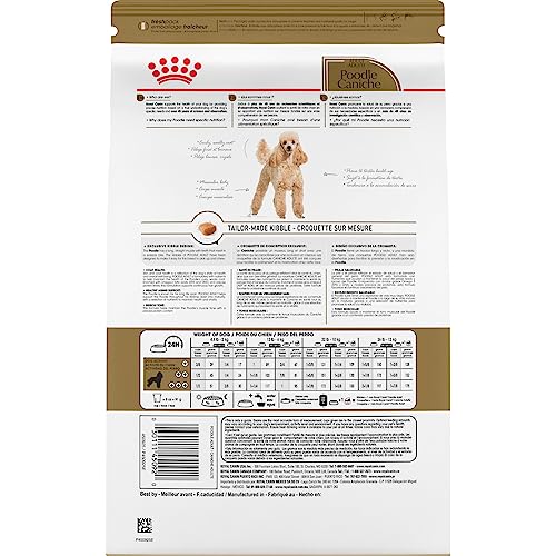 Royal Canin Poodle Adult, bolsa de 2.5 lb para fácil almacenamiento.