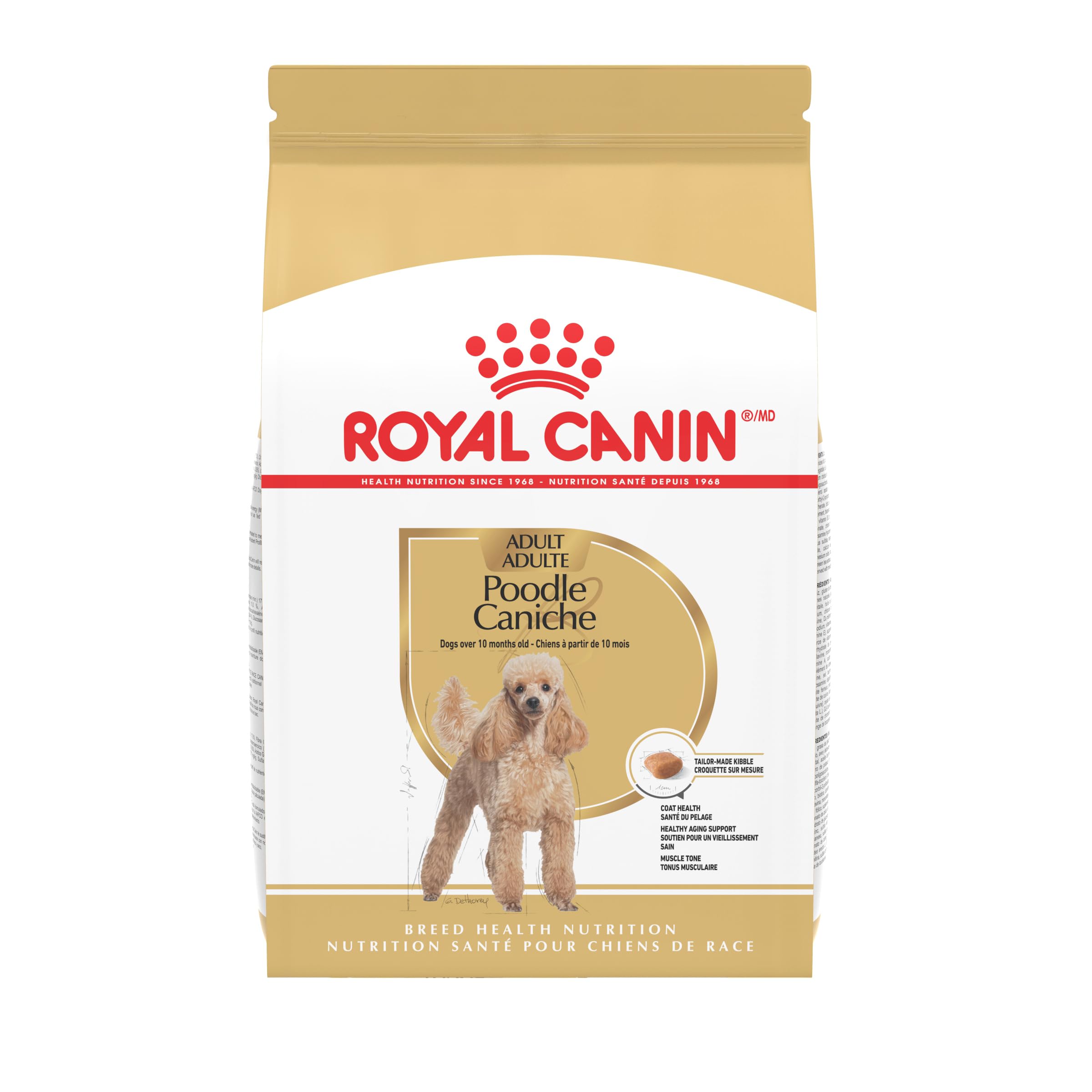 Royal Canin Poodle Adult, croqueta seca y crujiente para mordida cómoda.
