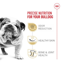 Royal Canin Bulldog Adult: digestión mejorada con proteínas de alta digestibilidad.