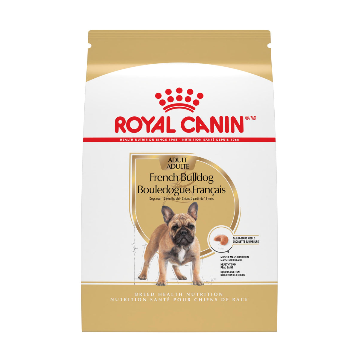 Royal Canin Bulldog Francés: alimento seco con forma curva para facilitar la ingesta