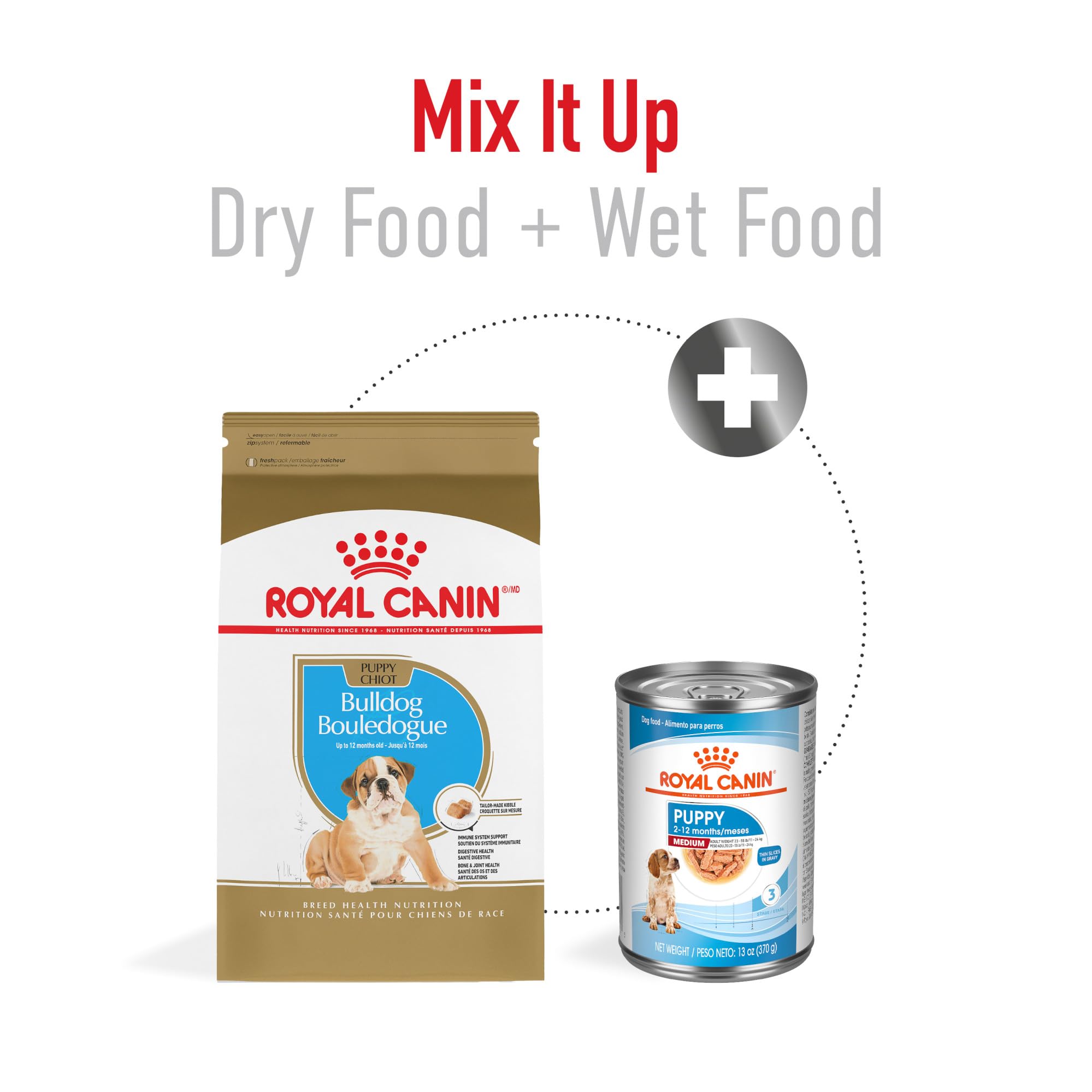 ROYAL CANIN Bulldog Puppy croqueta adaptada al maxilar medio.