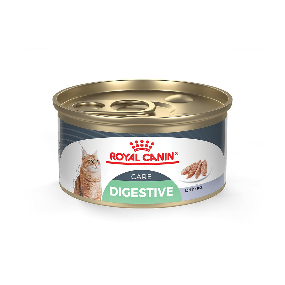 Royal Canin Cuidado Digestivo en salsa para gatos, lata de 3oz, favorece digestión suave.
