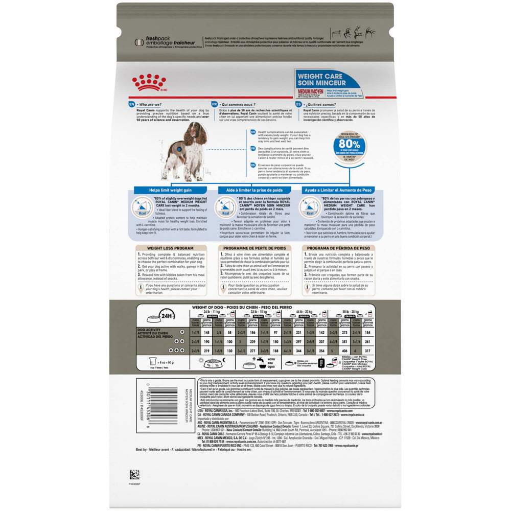 ROYAL CANIN Cuidado de Peso Medio, estilo de vida activo para perros medianos