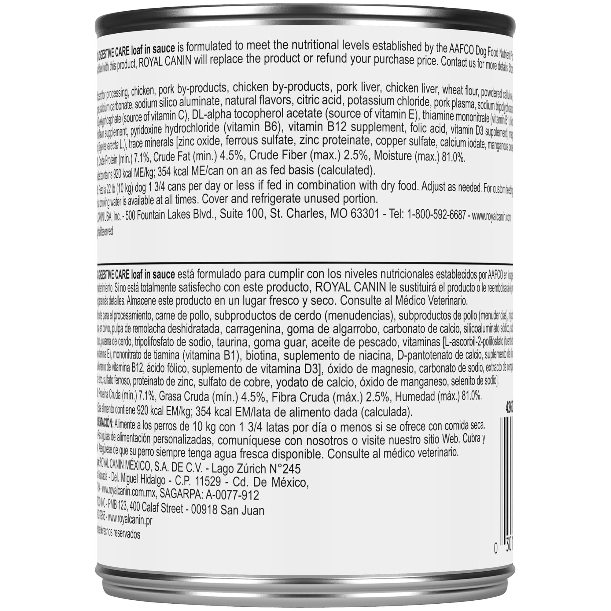 Ingredientes clave de Royal Canin Digestive Care para apoyar la digestión.