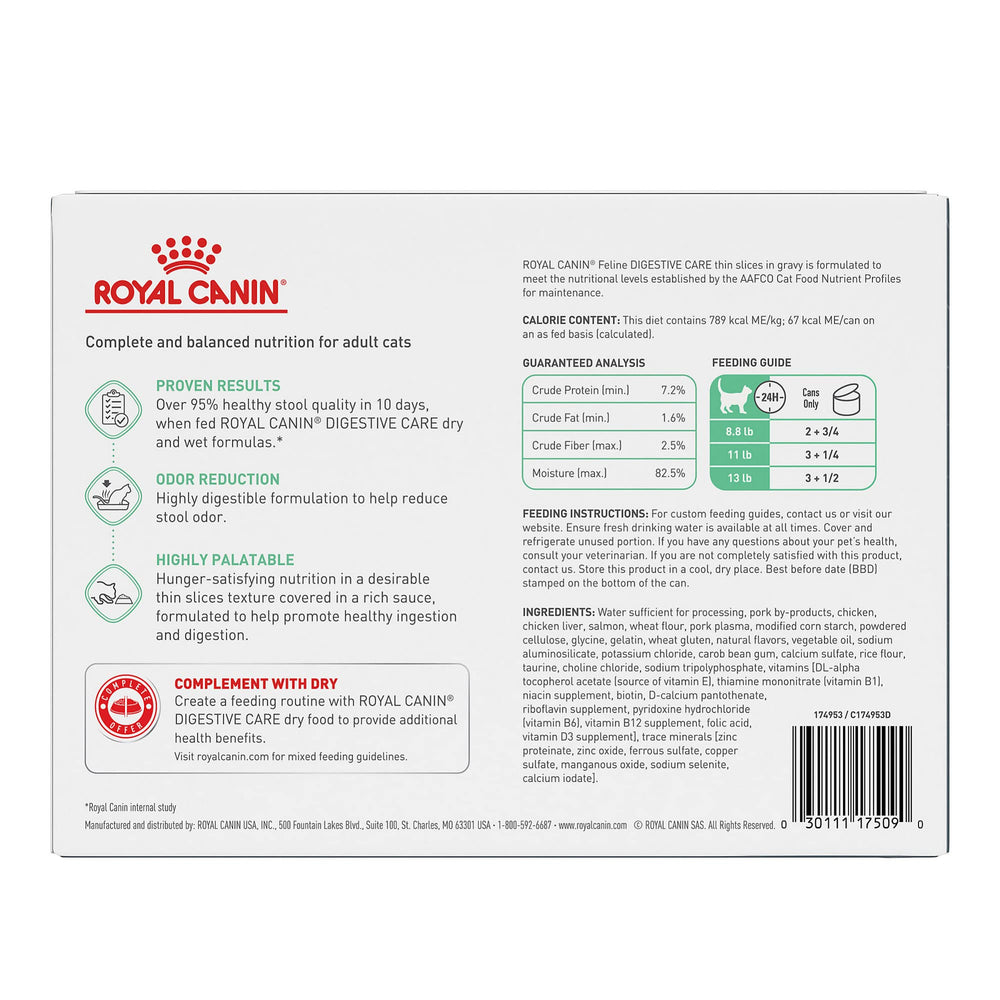 Royal Canin Digestive Care: textura suave que facilita la ingesta en gatos adultos.