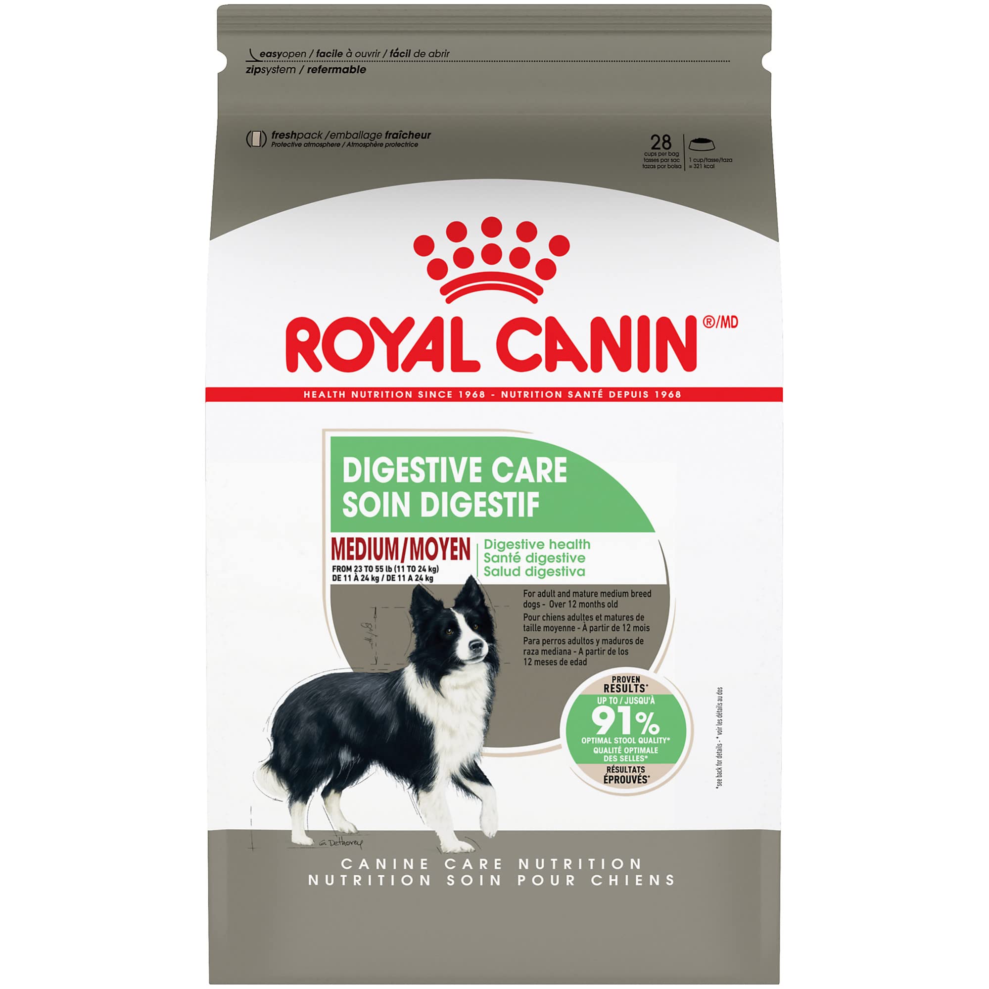 Empaque de Royal Canin Digestivo Medio para perros medianos con estómago sensible