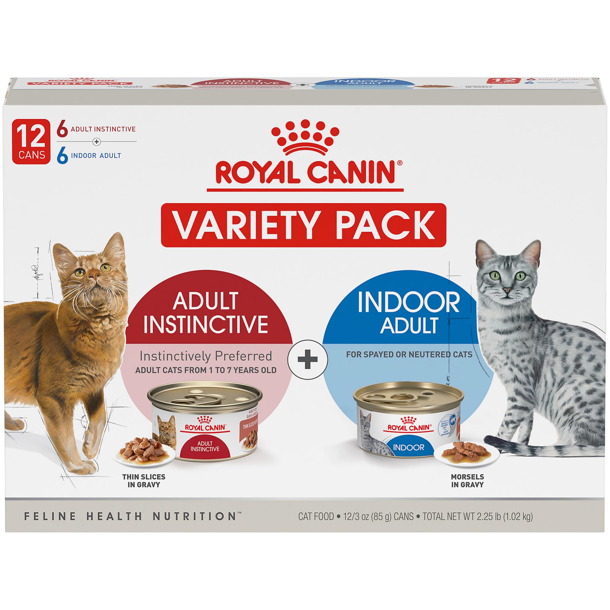 ROYAL CANIN Feline Health Indoor Morsels en Gravy, lata para gatos de interior, peso ideal