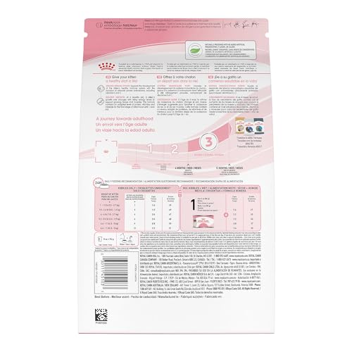 Kibble en primer plano de ROYAL CANIN para gatitos en desarrollo.