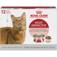 Royal Canin Gato Adulto Instintivo, tiras en salsa, sabor suave para apetito selectivo.