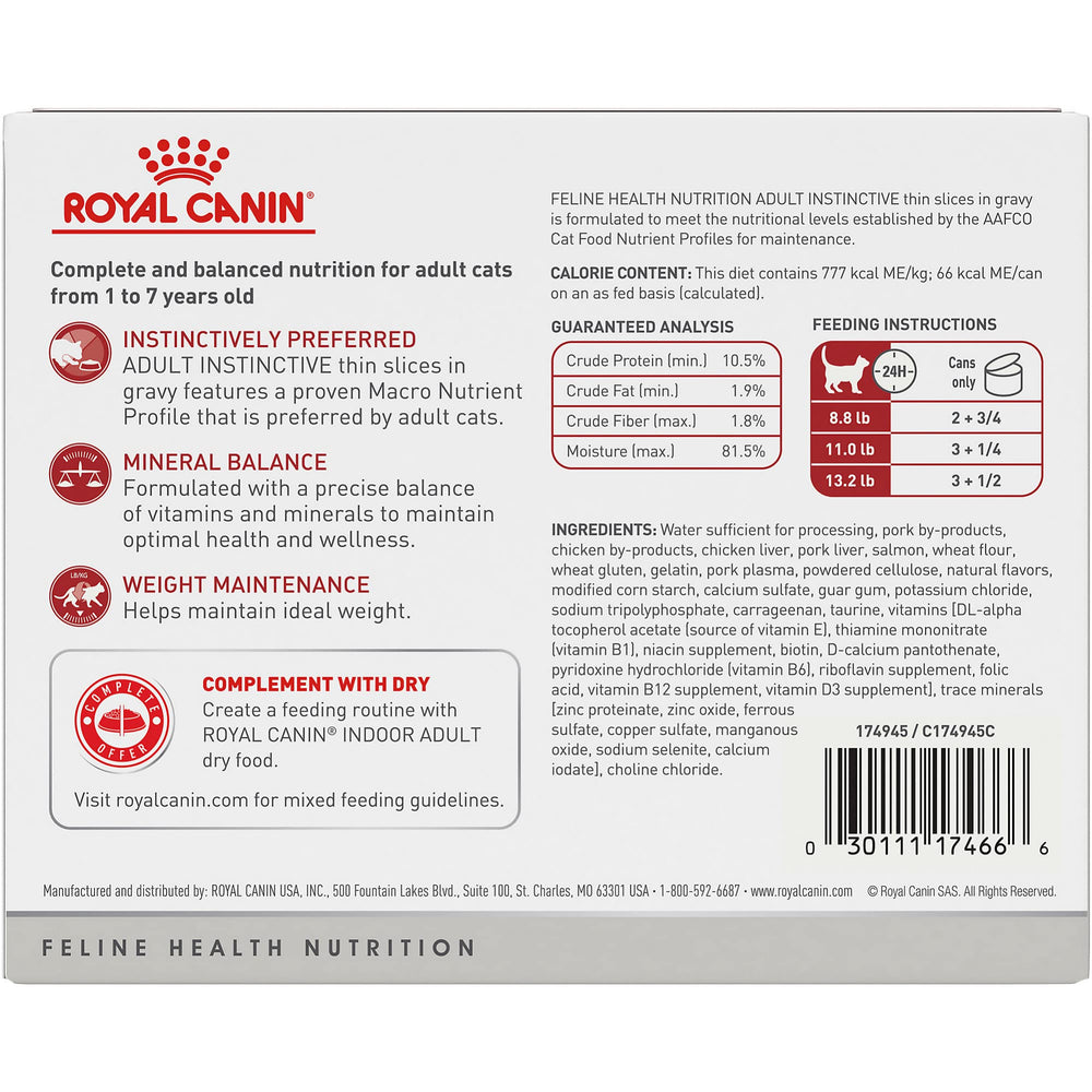 Royal Canin comida húmeda en salsa para gato, textura suave para comer fácilmente.
