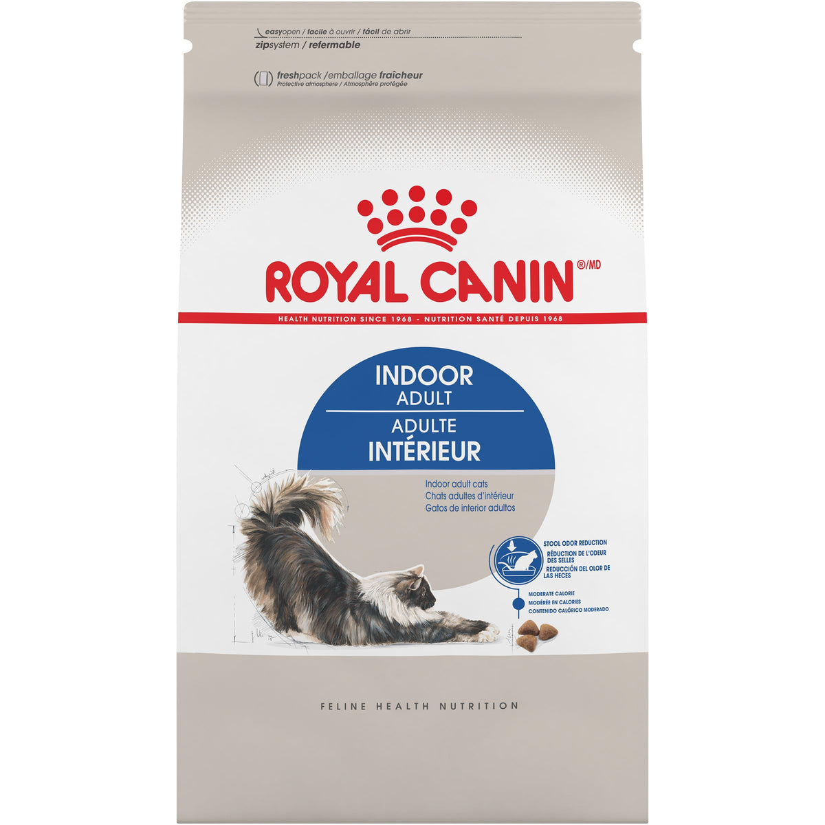 Royal Canin Salud Felina Interior croquetas para gato con textura crujiente.