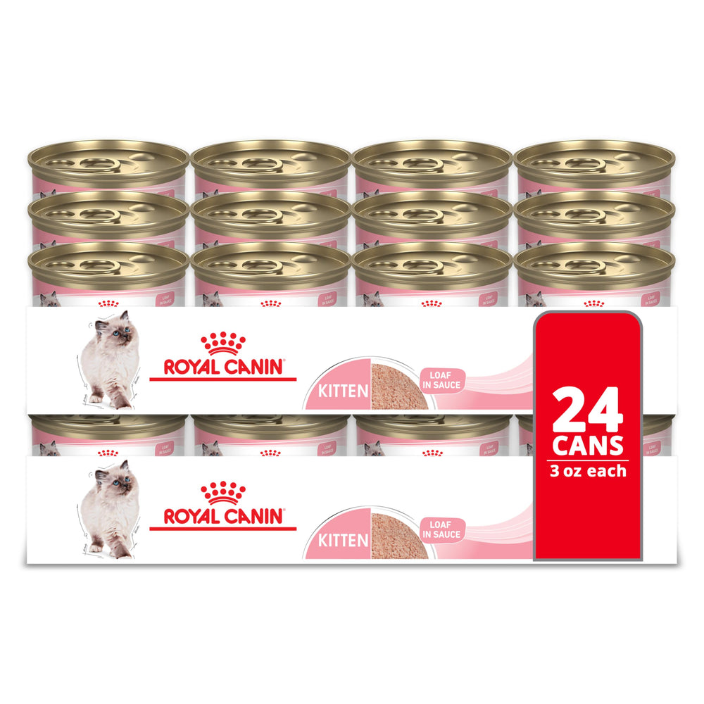 Royal Canin Kitten Loaf en Salsa: lata de 24 para gatitos en crecimiento.
