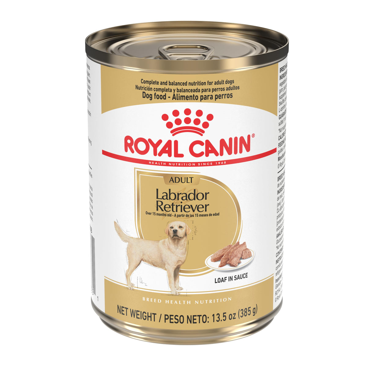 Royal Canin Labrador Retriever pate en salsa en lata, textura suave para apetito
