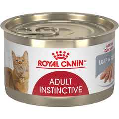 Royal Canin Feline Instinctive lata con salsa, sabor atractivo para gatos adultos.