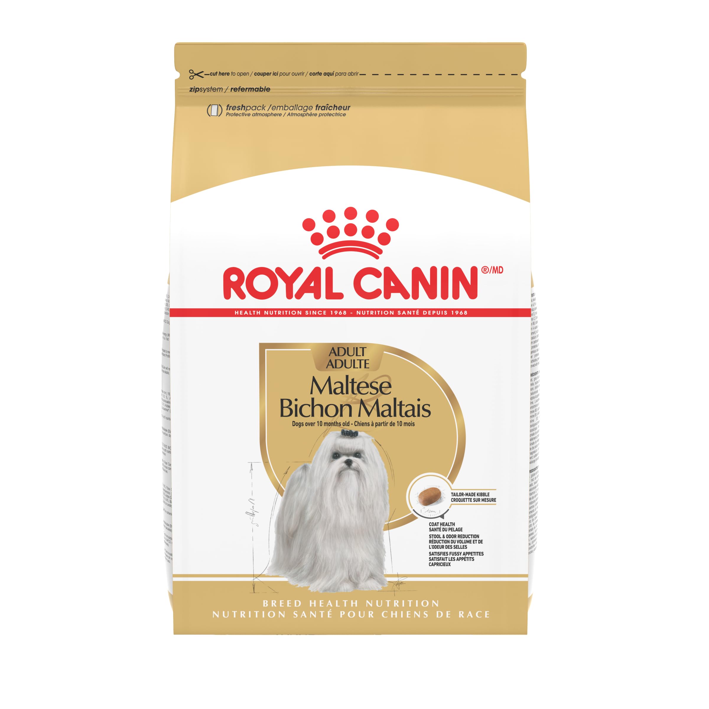 Royal Canin Maltese Adult, bolsa seca de 10 lb, ideal para Maltés puro y su dieta específica