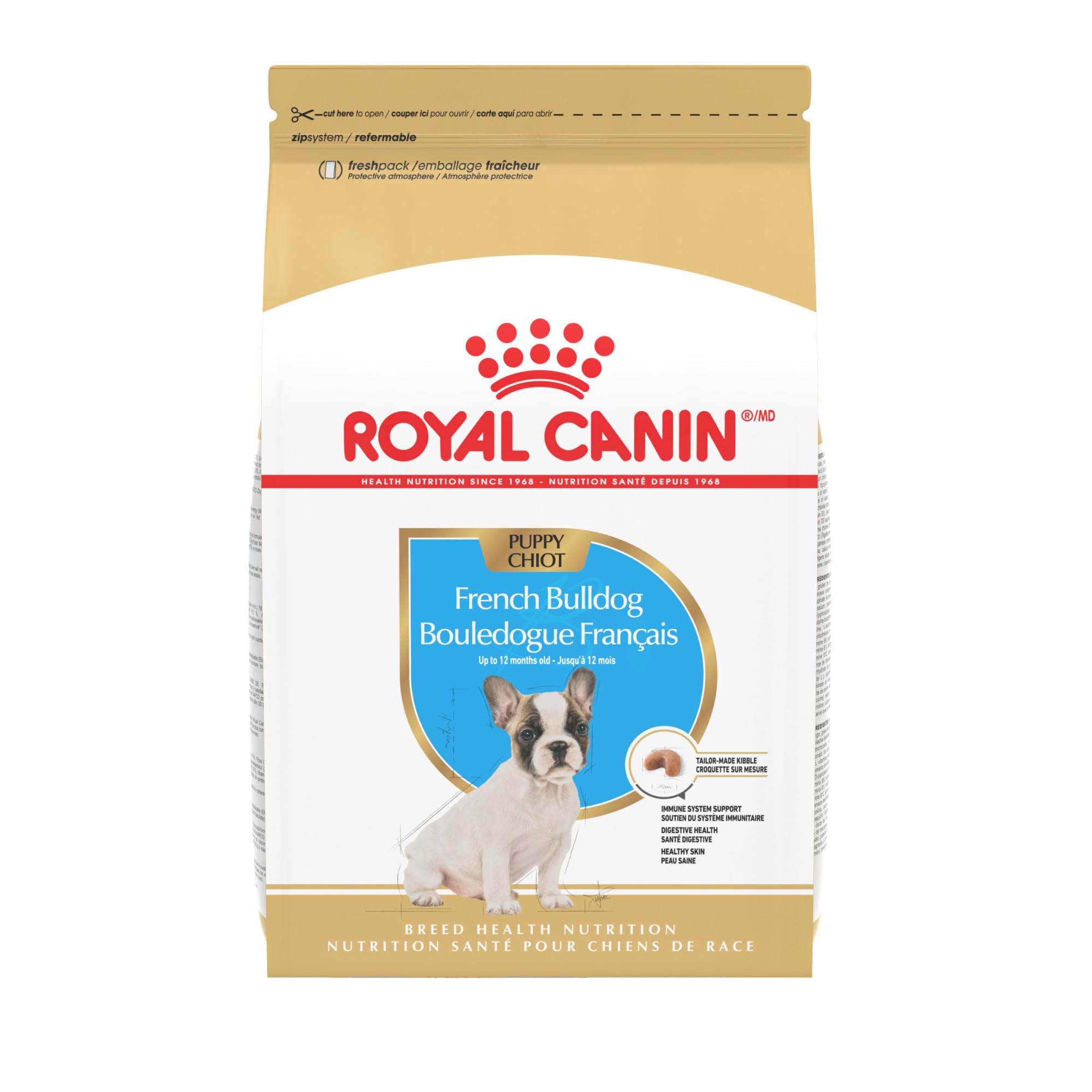 ROYAL CANIN Bulldog Francés Cachorro – alimento seco de 3 libras en bolsa para cachorros
