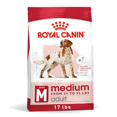 Royal Canin embalaje de tamaño mediano para perros adultos, fácil de identificar.