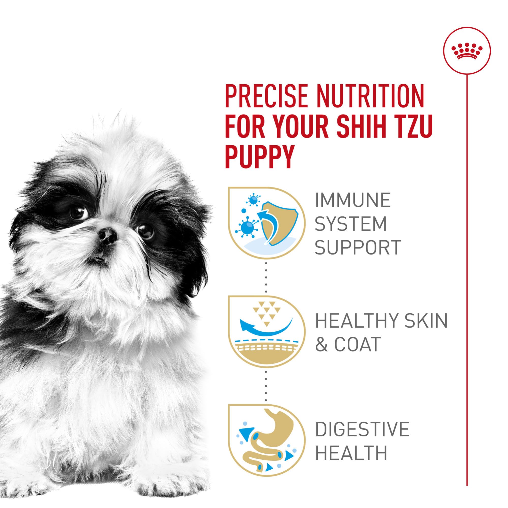 ROYAL CANIN Shih Tzu Puppy, antioxidantes para apoyar las defensas y la piel.