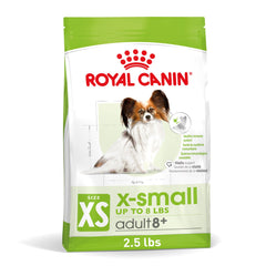 Royal Canin Tamaño Extra Pequeño 8+ Senior croquetas que favorecen dientes sanos.