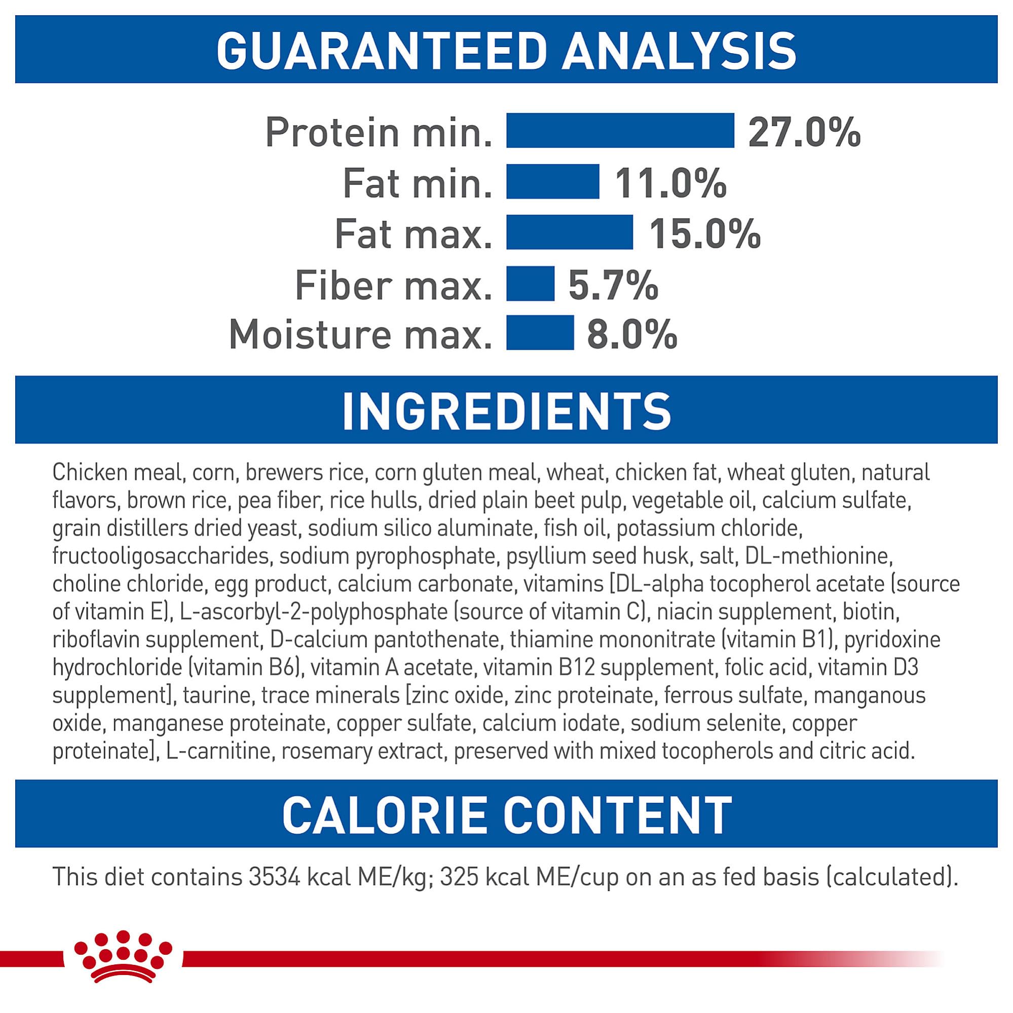 Royal Canin Salud Felina Interior croqueta tamaño óptimo para higiene bucal.