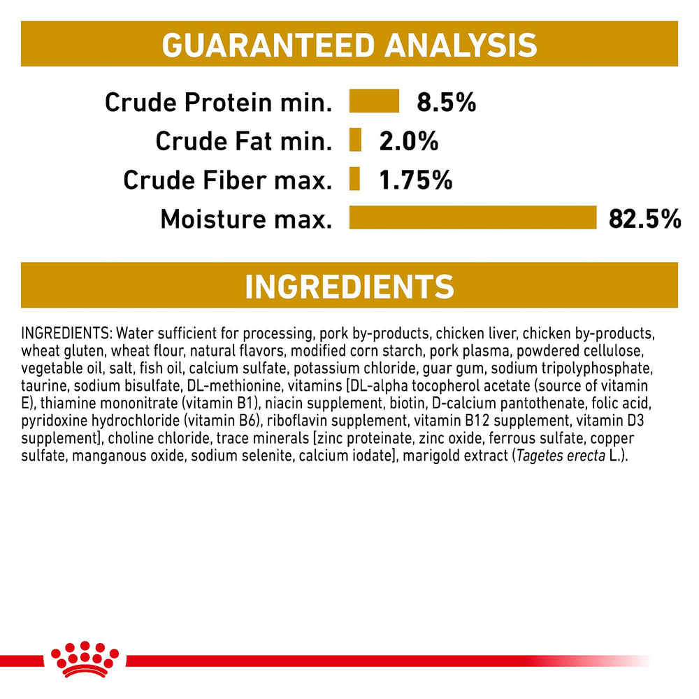 Royal Canin Urinary SO, detalle de salsa brillante que estimula el paladar.