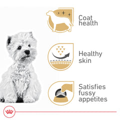 Royal Canin West Highland White Terrier, apoyo a la piel con nutrientes clave.