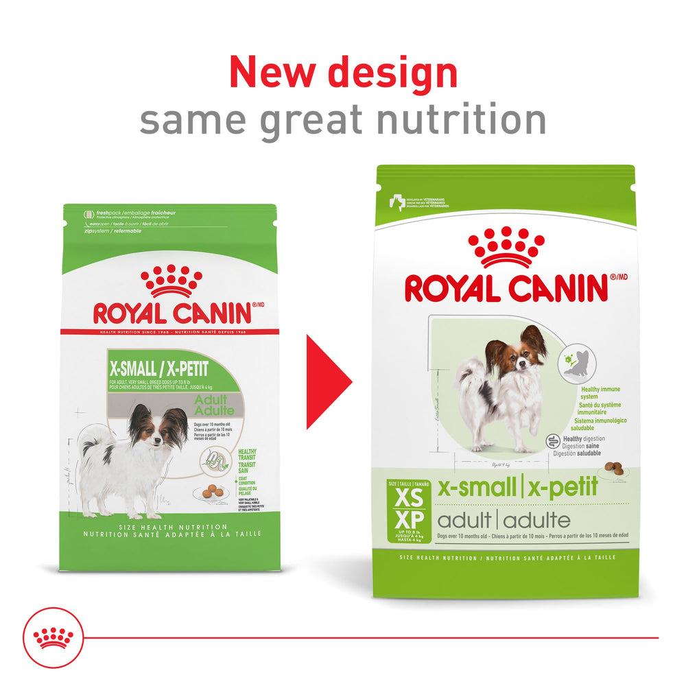 Royal Canin Size X-Small en cuenco, servido en cada comida.