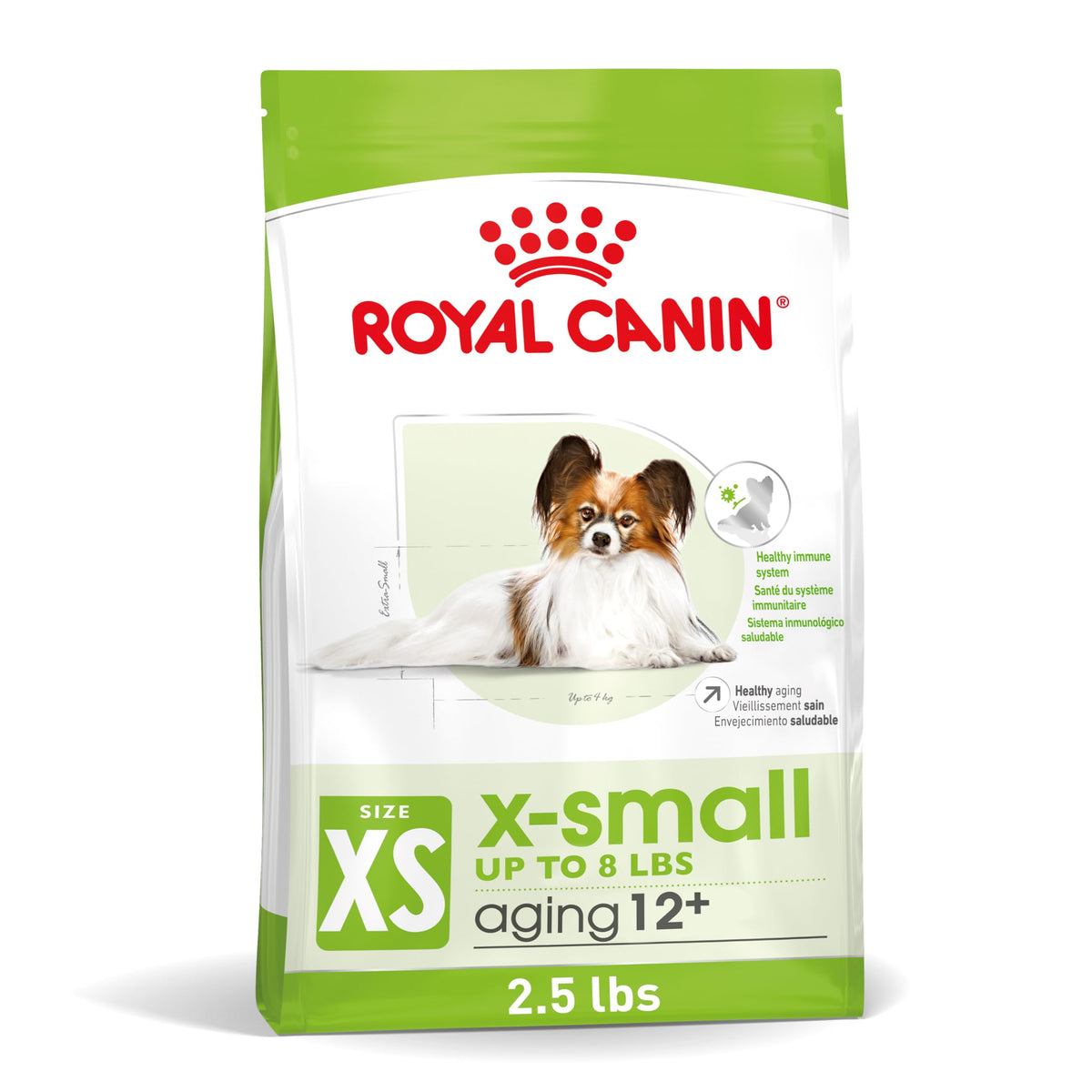 Royal Canin X-Small Aging 12+, bolsa de alimento seco para perros pequeños, apoya la vitalidad diaria.