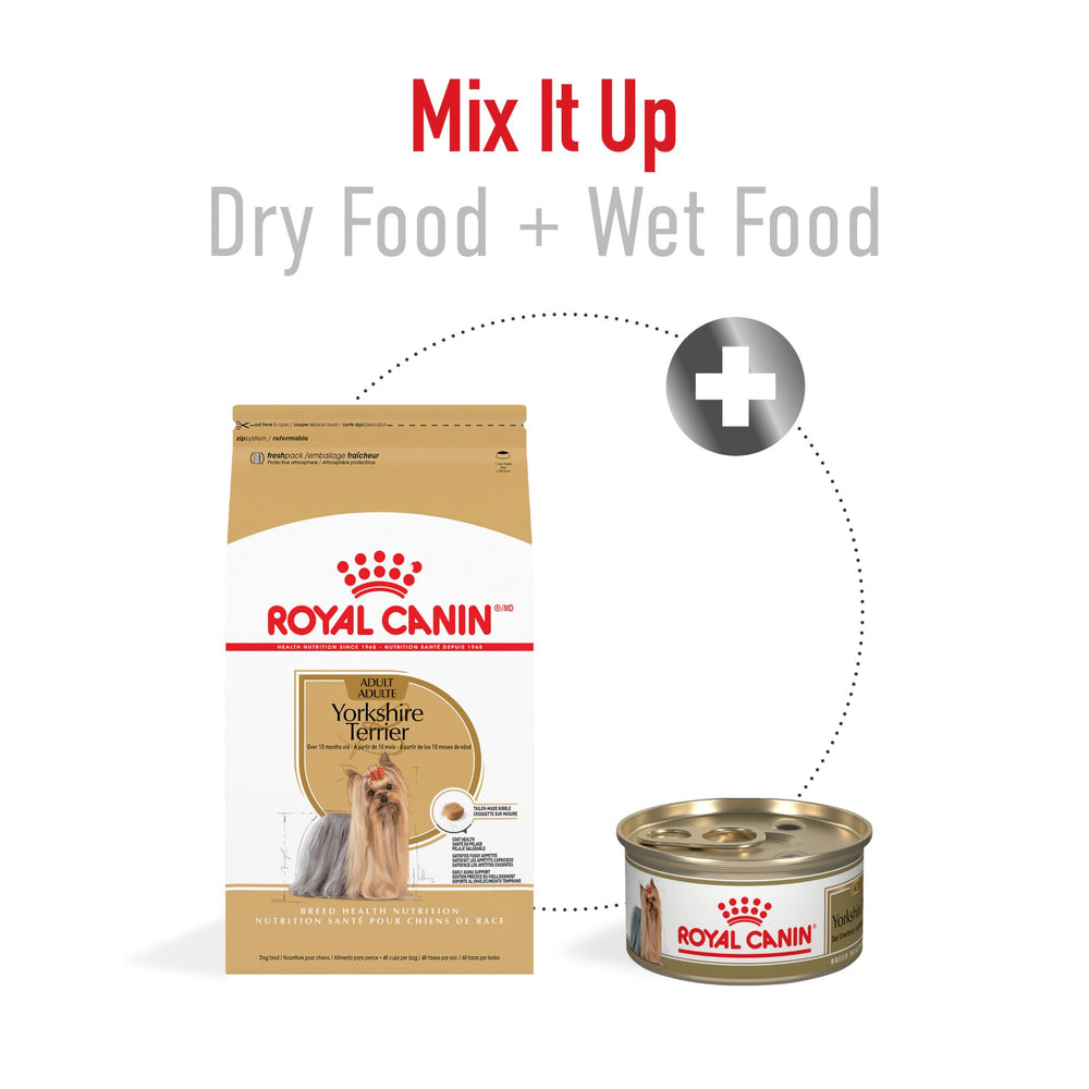 Royal Canin Yorkshire Terrier Adulto: complemento ideal con comida húmeda para variedad de comidas.