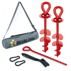 ROYAL PAW estaca de sujeción para perros grandes en jardín, seguridad al aire libre.