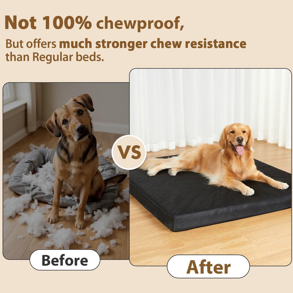 RRPETHOME cama para perro indestructible, cobertura impermeable para salpicaduras ligeras.