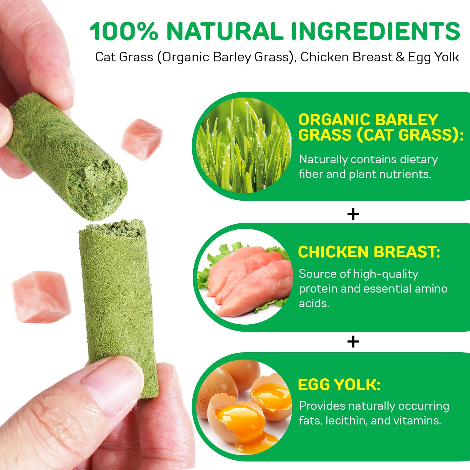 RSGRT snack de hierba para gatos sabor pollo, recompensa para entrenamiento