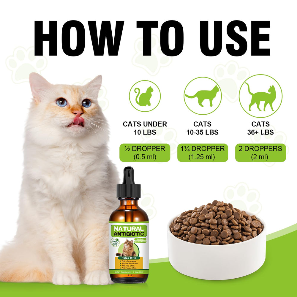RUAKPL antibiótico natural para gatos, mezcla sencilla con la comida.
